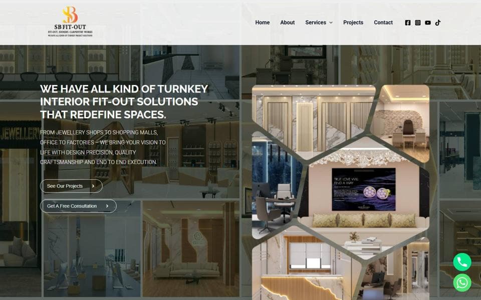 SB Fit-out website